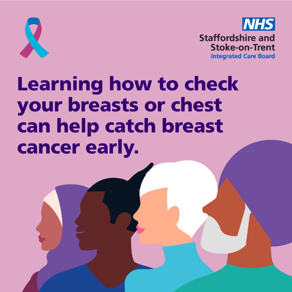 Learning how to check your breasts or chest can help catch breast cancer early. 