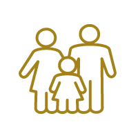 Family icon with young child